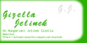 gizella jelinek business card